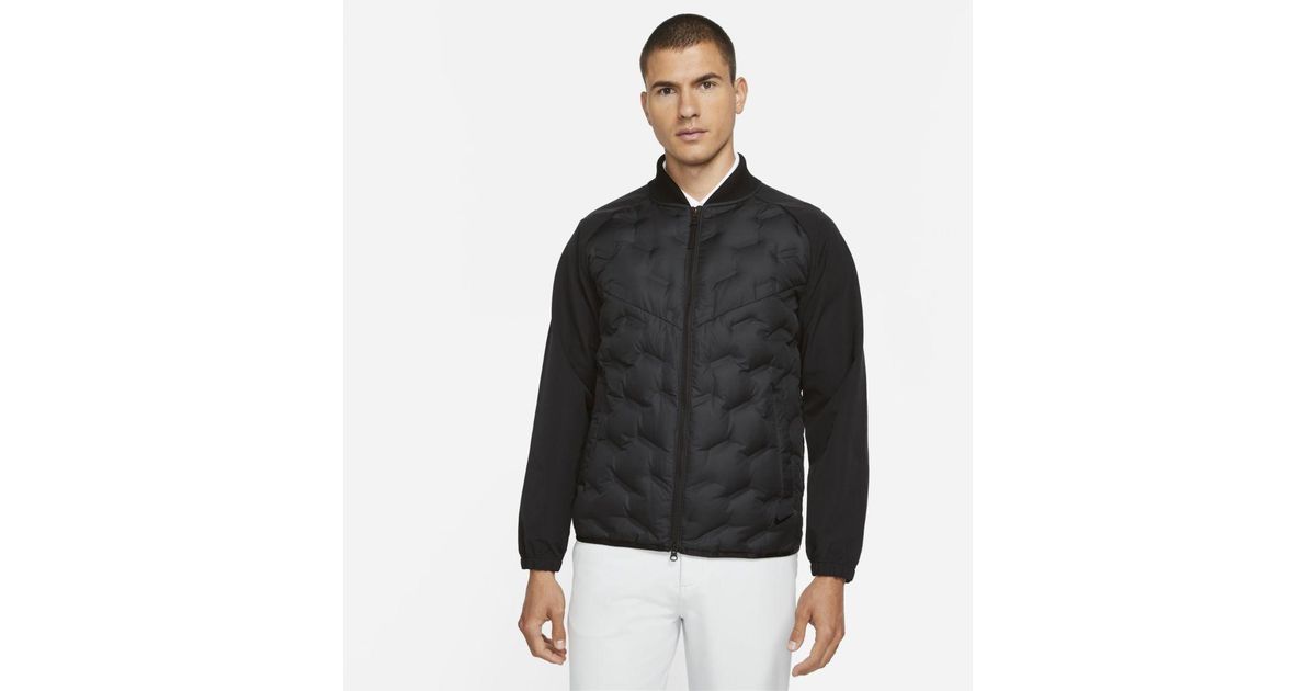 Nike Synthetic Therma-fit Adv Repel Full-zip Golf Jacket in Black,Black,Black (Black) for Men - Lyst
