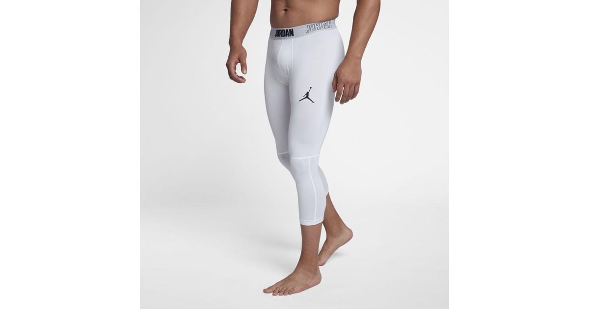 Nike Jordan Dri-fit 23 Alpha 3/4 Training Tights in White for Men | Lyst