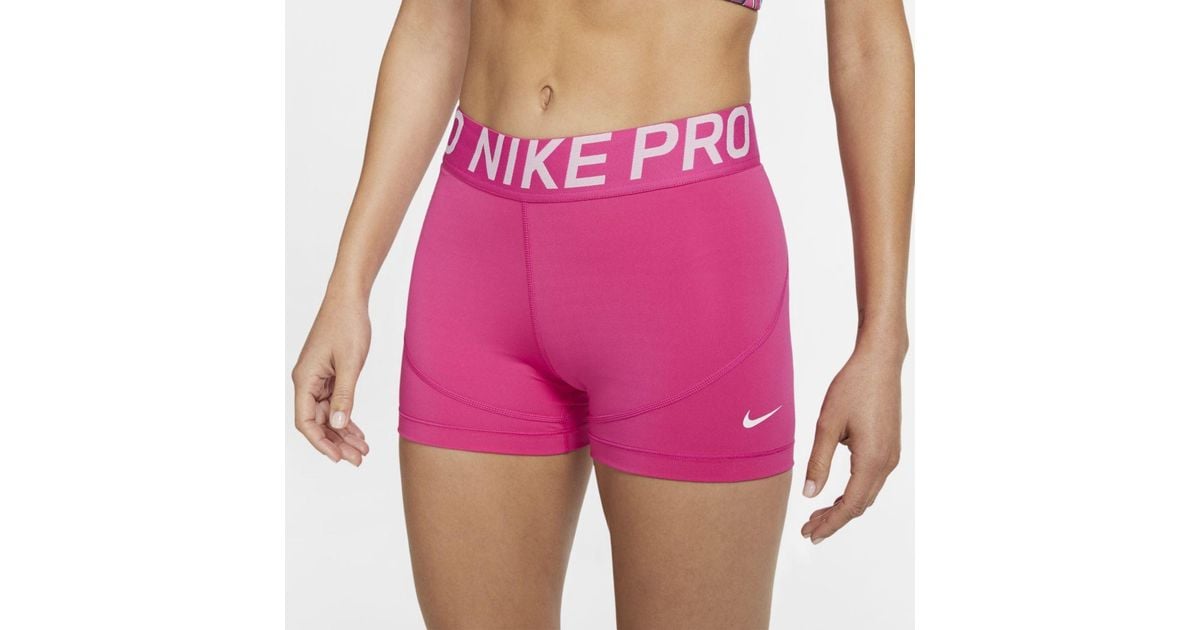Nike " Pro 3"" Training Shorts Pink Lyst