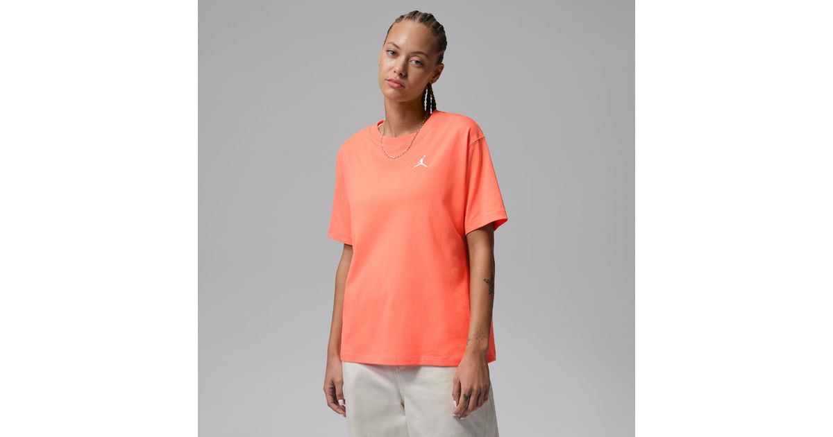 Nike Essentials Top in Orange | Lyst