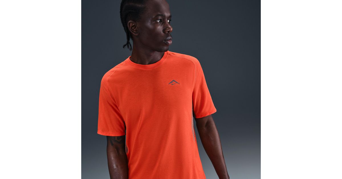 Nike Solar Chase Dri-Fit Adv Short-Sleeve Running Top in Red for Men | Lyst