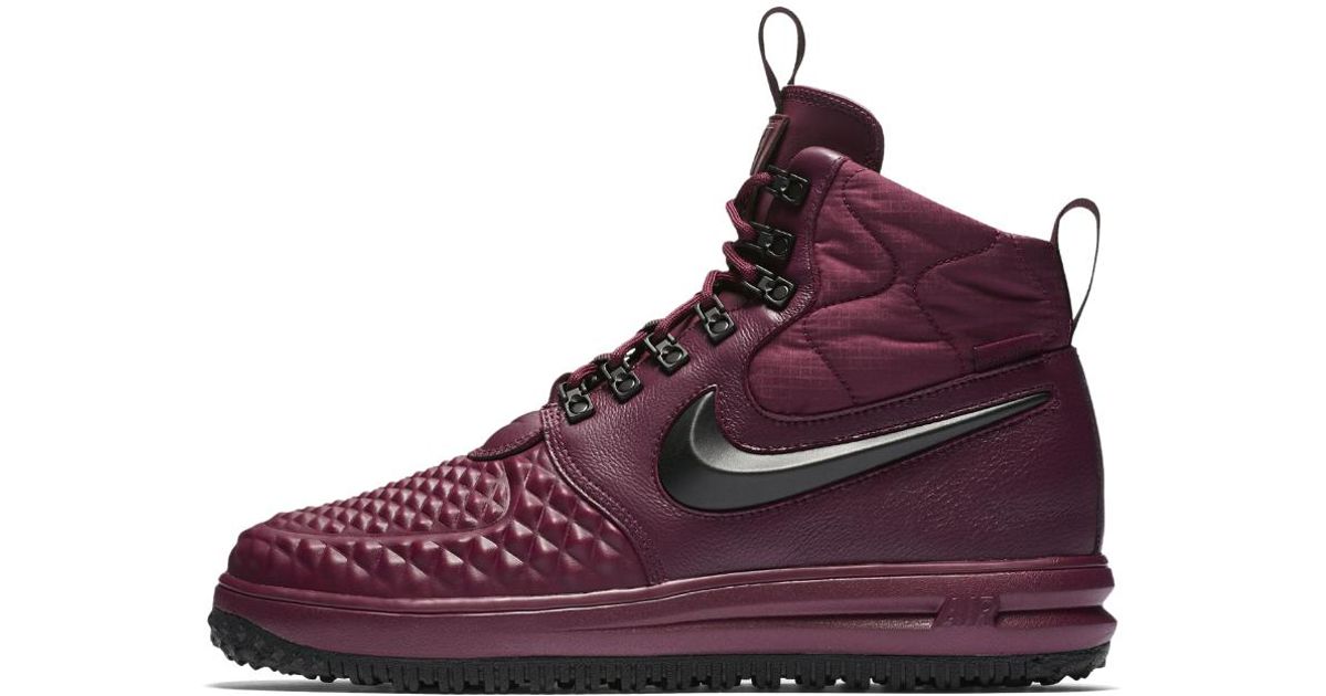 nike lunar force 1 duckboot red and black