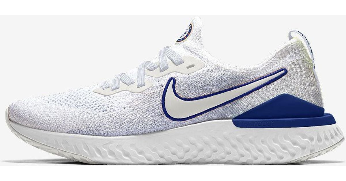 Nike Epic React Flyknit 2 Chelsea By You Custom Running Shoe in Blue for  Men | Lyst