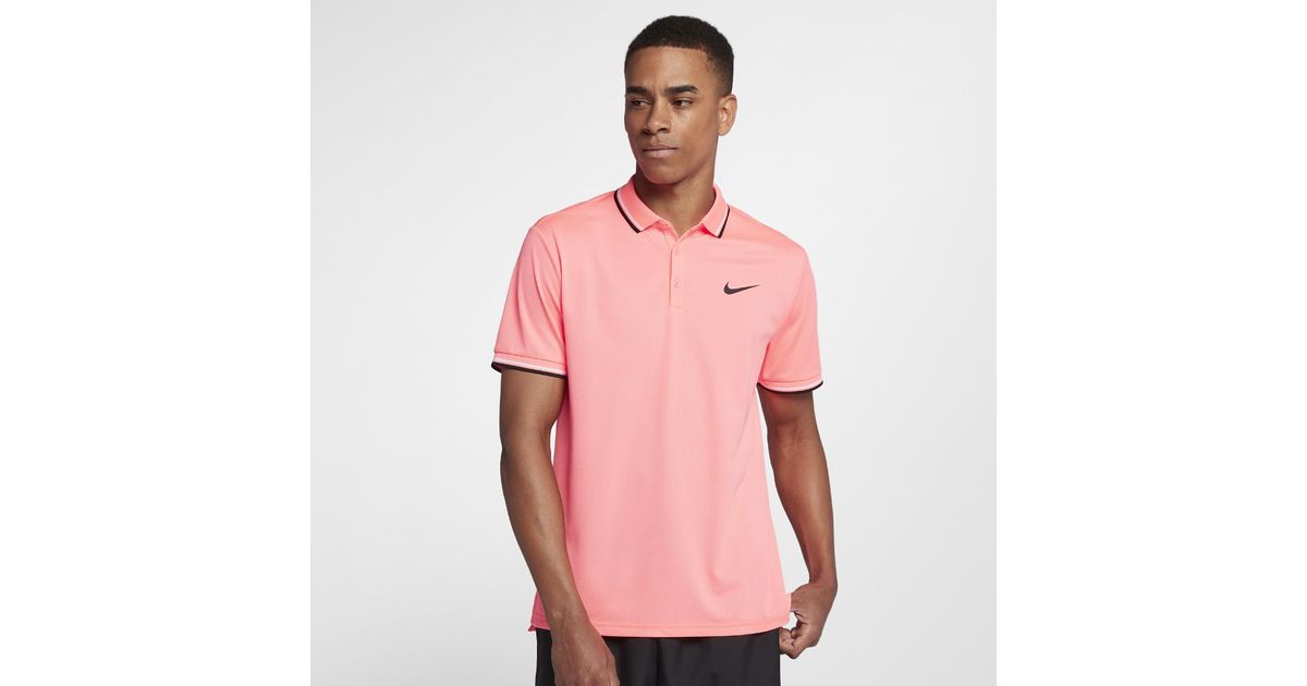 Nike Court Men's Tennis Polo Shirt in Pink for Men | Lyst