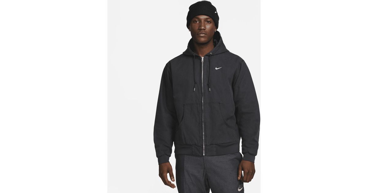 Nike Sportswear Padded Hooded Jacket in Black for Men Lyst