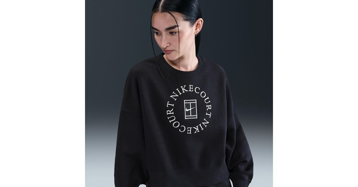 nike heritage fleece oversized crew sweatshirt