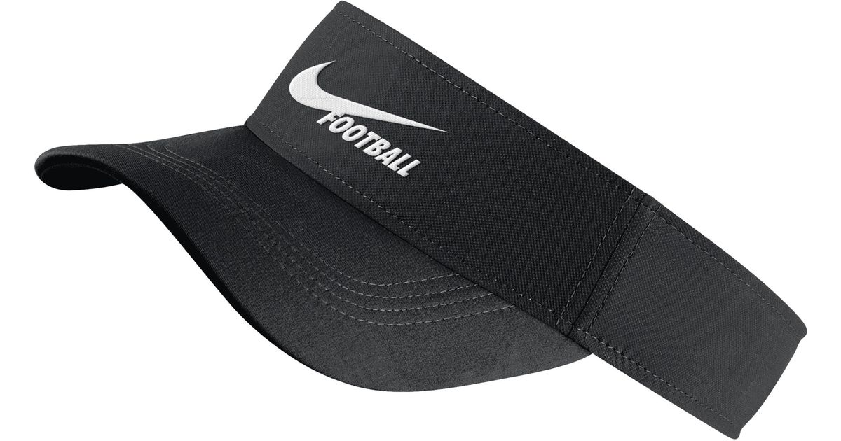 Nike Unisex Drifit Swoosh Football Visor In Black, Lyst