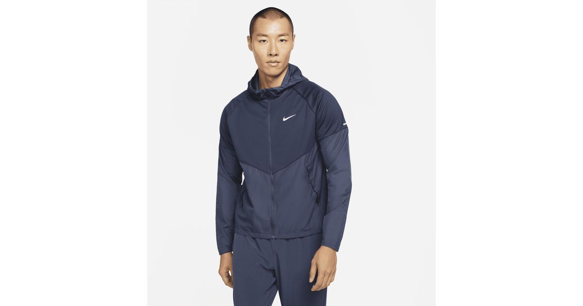 Nike Thermafit Repel Miler Running Jacket In Blue, for Men Lyst