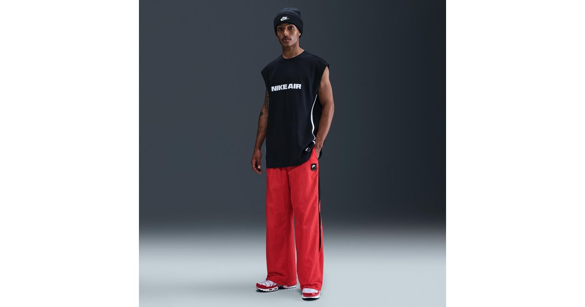 nike air red track pants