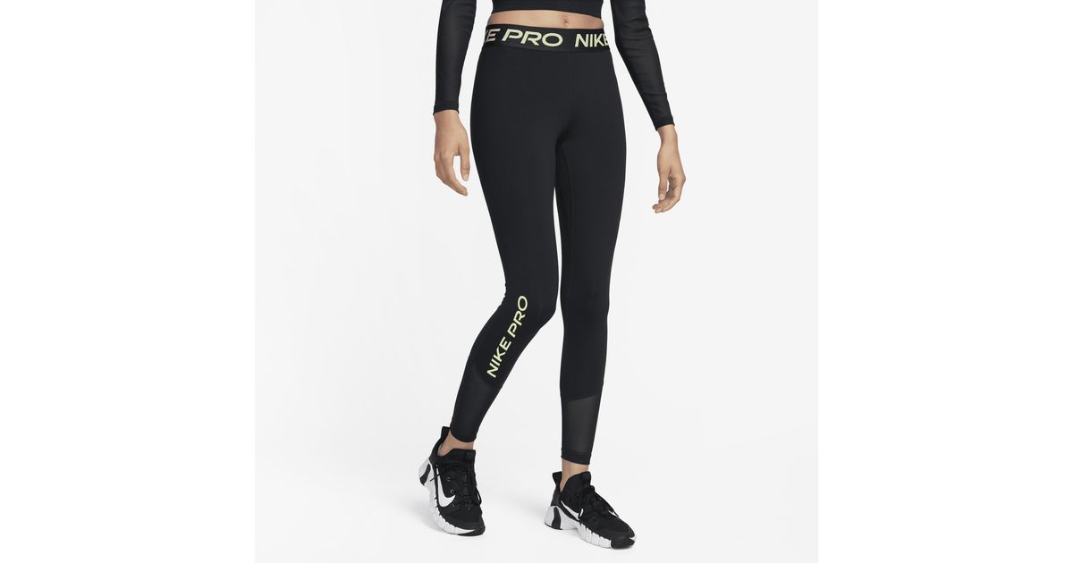Nike Pro Mid-rise Full-length leggings 50% Recycled Polyester in