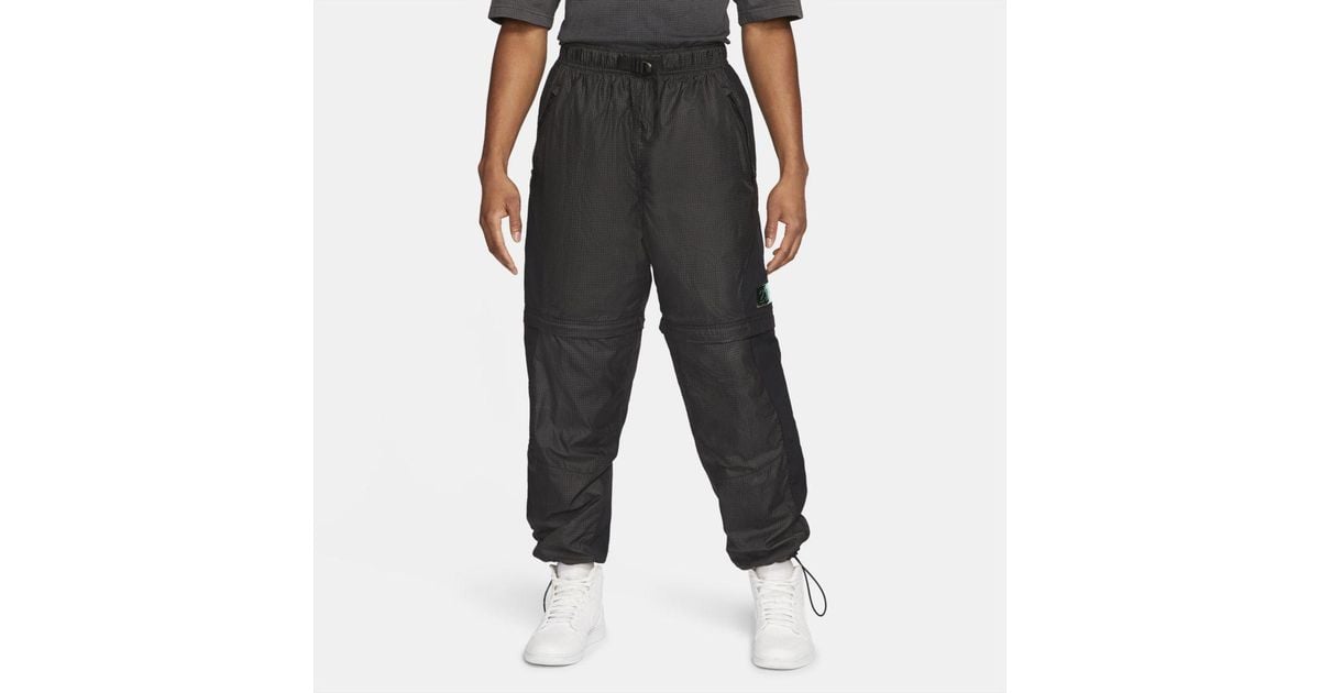 Nike Synthetic Jordan 23 Engineered Convertible Track Pants in Black,Black,University Gold