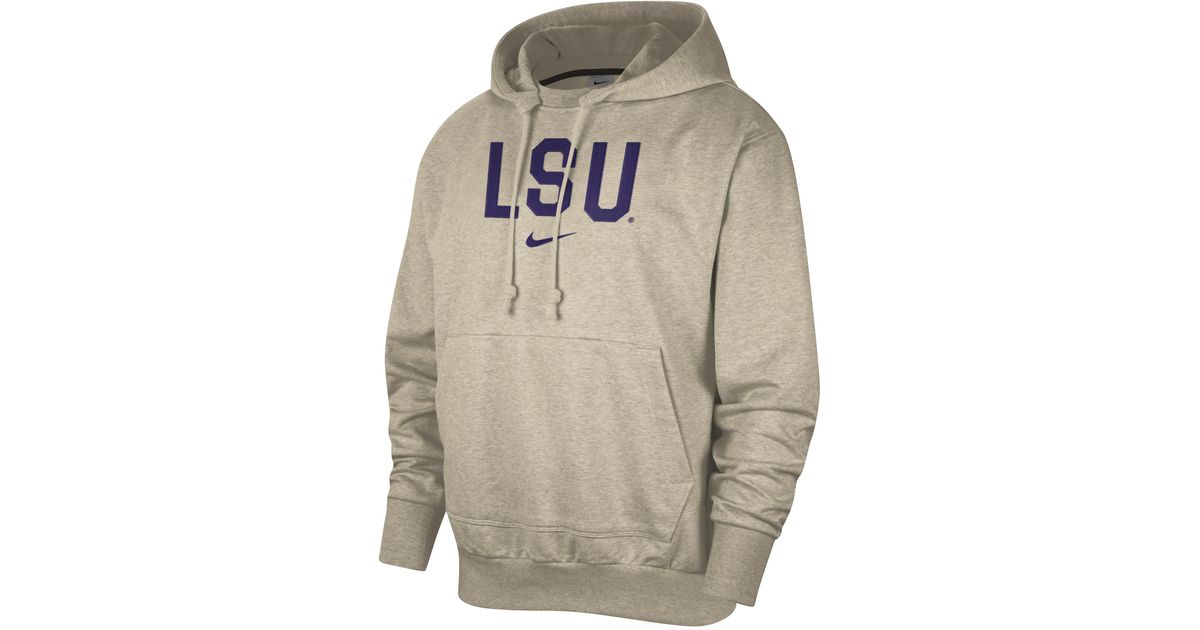 Nike Lsu Standard Issue College Pullover Hoodie in Gray for Men Lyst