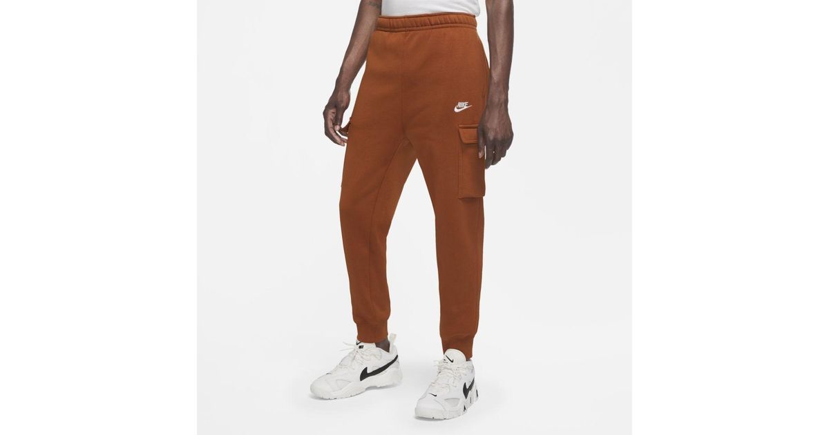 Nike Sportswear Club Fleece Cargo Pants (tawny) in Brown for Men