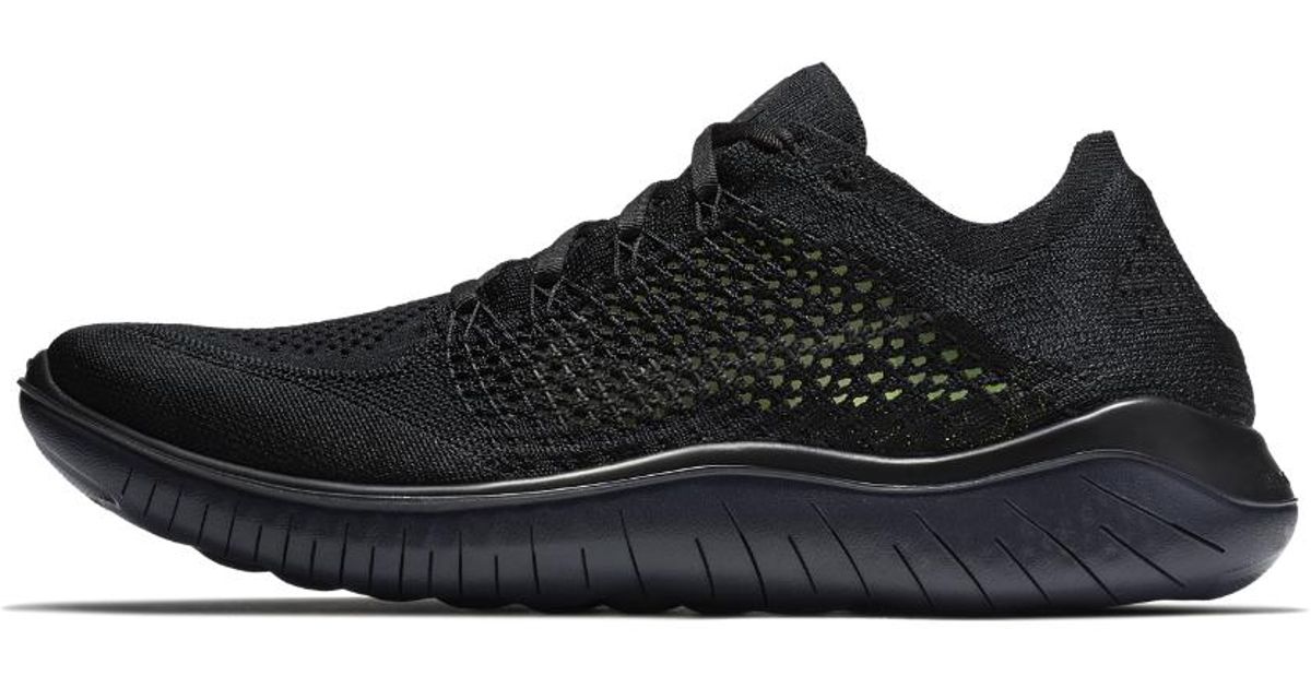 Nike Black Free Rn Flyknit 2018 Running Shoe for men Nike Black Free Rn Flyknit 2018 Running Shoe for men