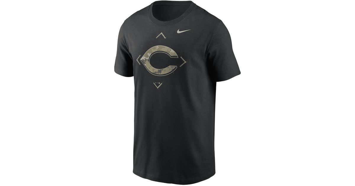 Nike Cincinnati Reds Camo Logo Mlb T-shirt In Black, for Men | Lyst