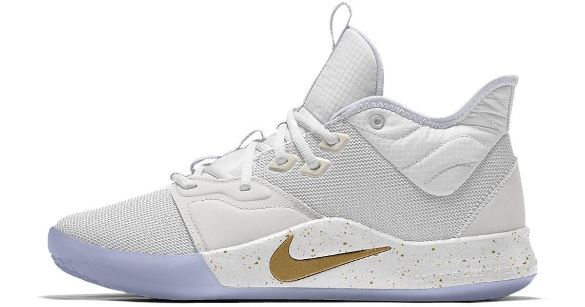 Nike Pg 3 By You Custom Basketball Shoe in White | Lyst