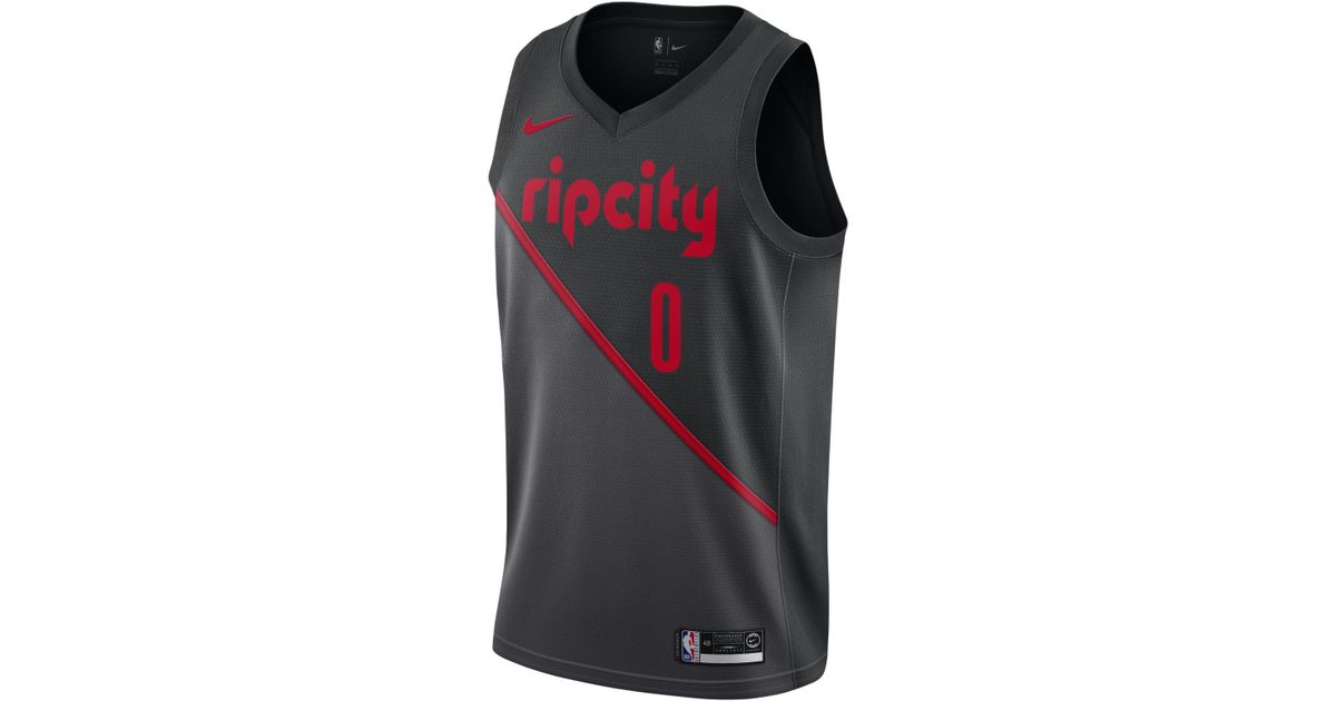 rip city jersey black