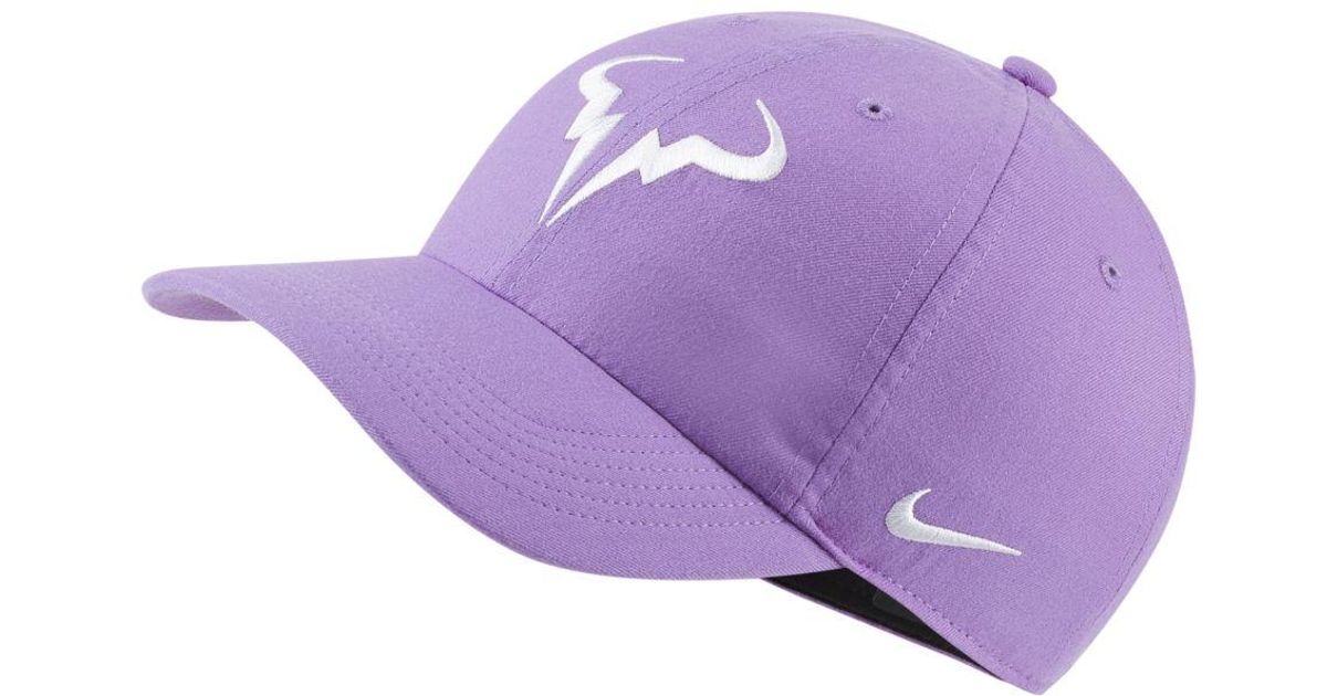 Middel Gehoorzaamheid onkruid Nike Court Aerobill Rafa Heritage86 Tennis Hat in Purple for Men | Lyst