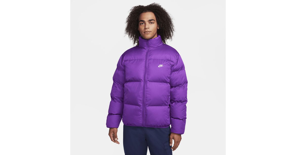 Nike Purple Sportswear Club Puffer Jacket 50 Recycled Polyester for men