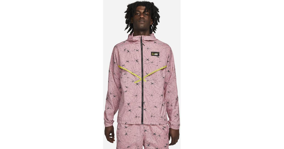 Nike Repel Uv D.y.e. Running Windrunner Jacket in Pink for Men | Lyst UK