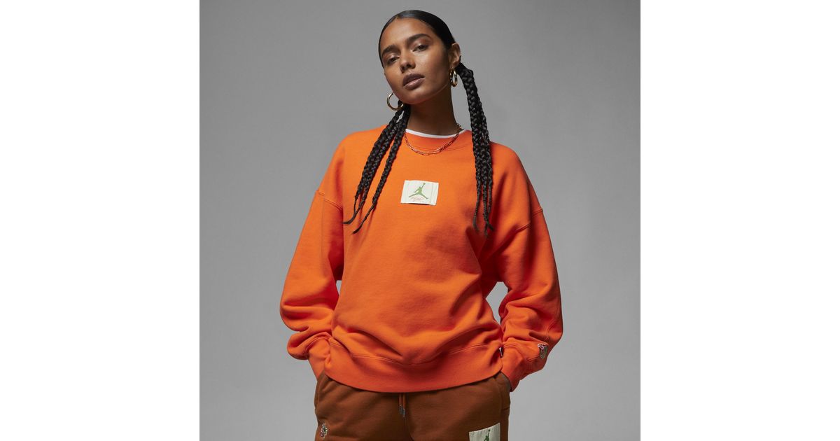 Nike Jordan X Titan Crewneck Sweatshirt In Orange, Lyst