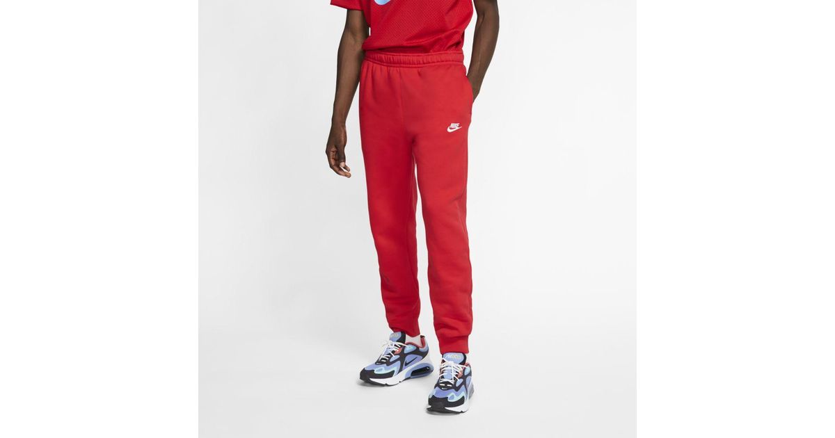 Nike Sportswear Club Fleece Joggers in University Red (Red) for Men - Save 25% - Lyst