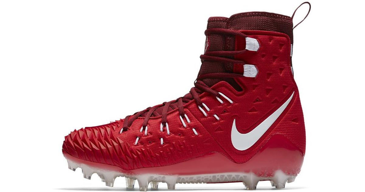 red high top football cleats