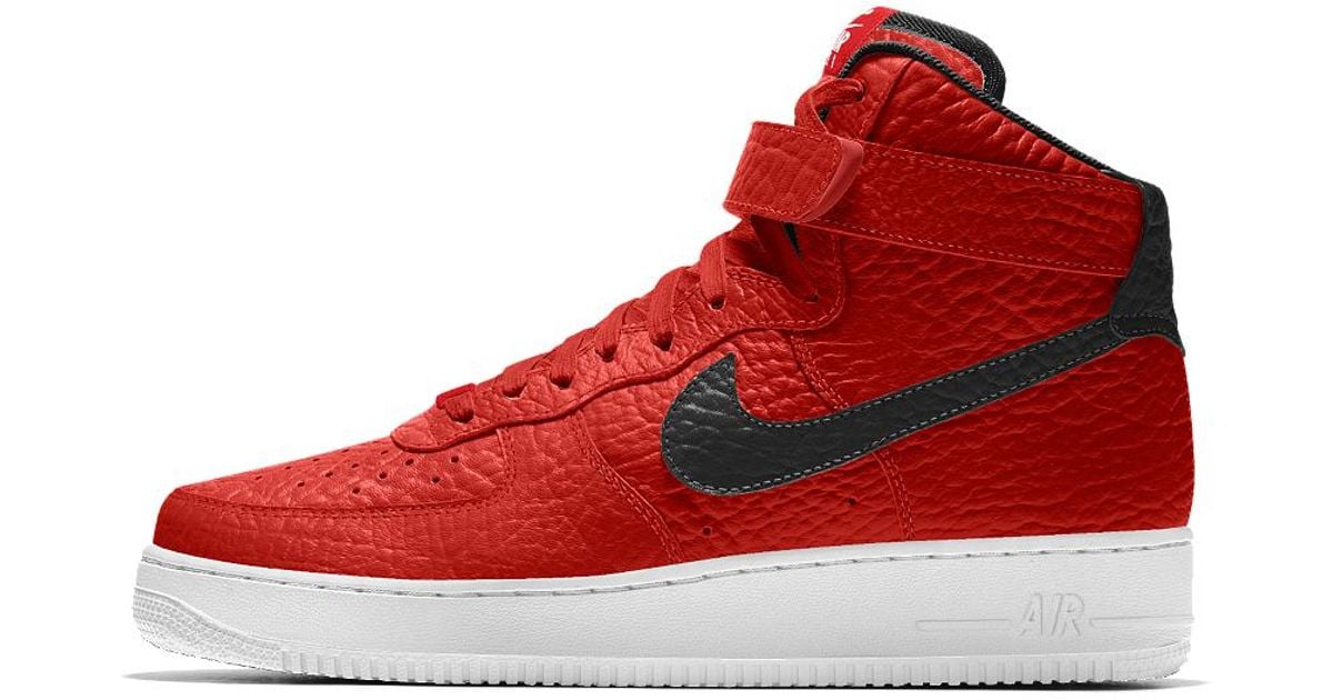 Nike Air Force 1 High Premium Id (chicago Bulls) Men's Shoe in Red for ...