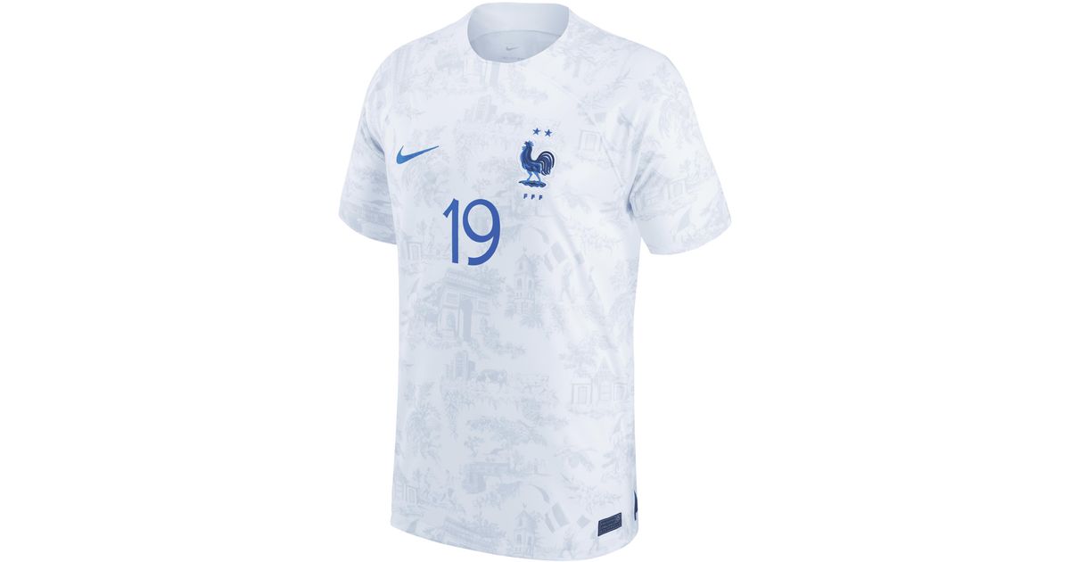 Nike France National Team 2022/23 Stadium Away (karim Benzema) Dri-fit Soccer Jersey In White 