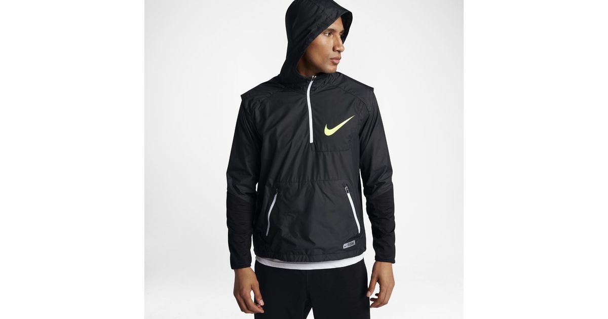 Nike Synthetic Shield Vapor Fly Rush Men's Football Jacket in Black for Men  | Lyst