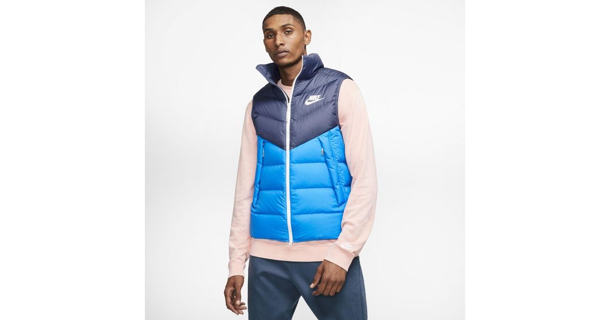Nike Sportswear Windrunner Down Fill Vest in Blue for Men | Lyst