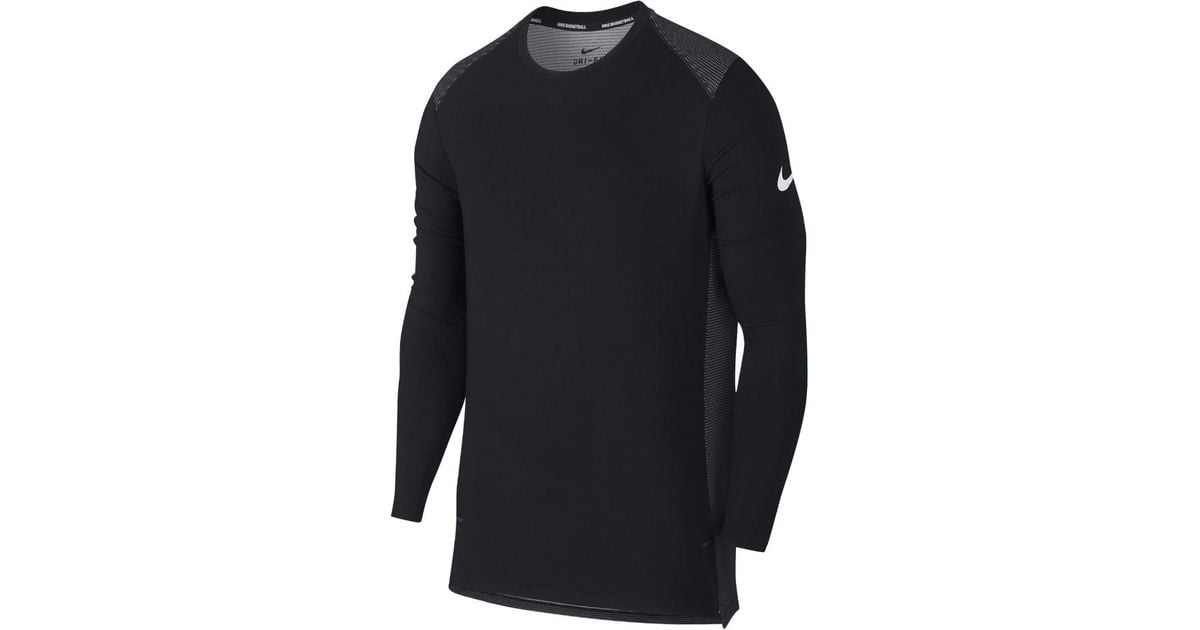 Nike Synthetic Dry Hyper Elite Men's Long Sleeve Basketball Top in  Black/White (Black) for Men | Lyst