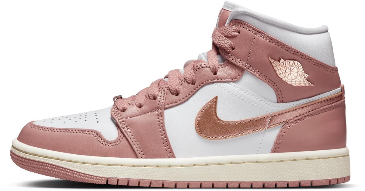 Air jordan 1 top mid rose gold
