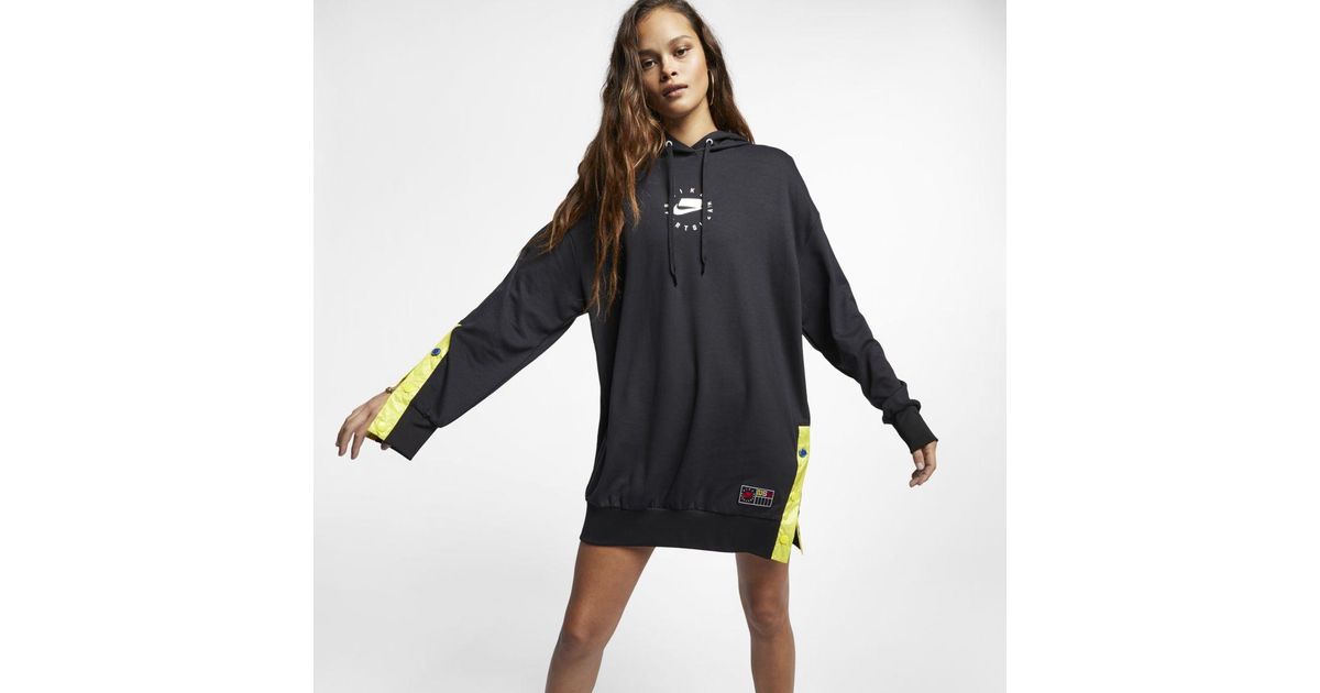 Nike Sportswear Nsw Hoodie Dress in Black - Lyst