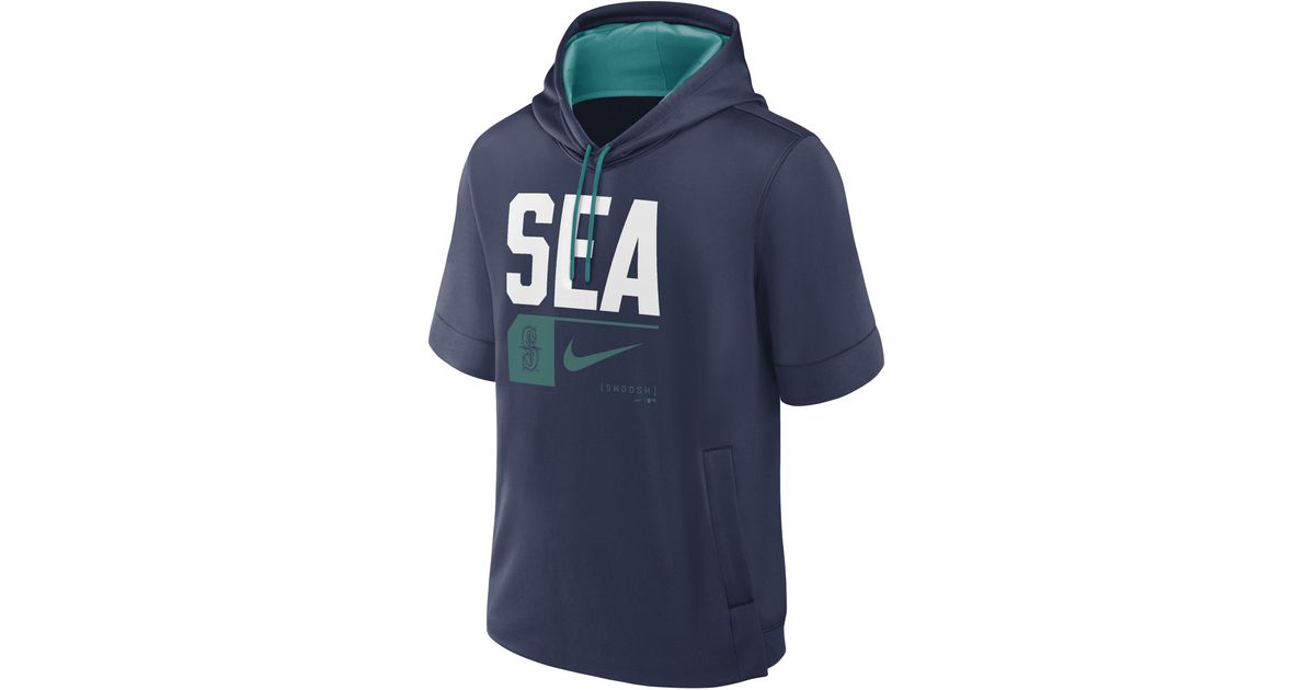 Nike Seattle Mariners Tri Code Lockup Mlb Shortsleeve Pullover Hoodie