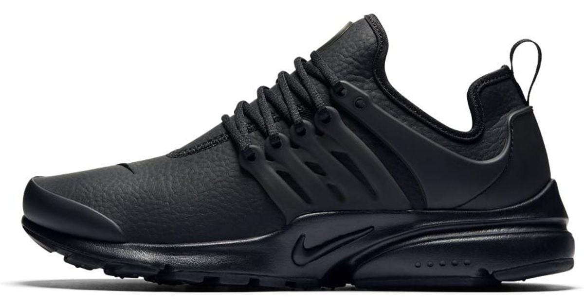womens black and white nike presto