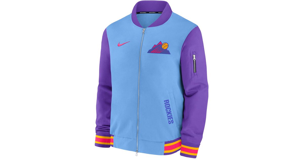 Nike Colorado Rockies Authentic Collection City Connect Mlb Full-Zip ...