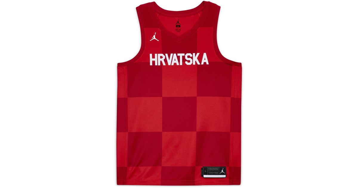 Nike Croatia Jordan (road) Limited Basketball Jersey in Red for Men | Lyst  Australia