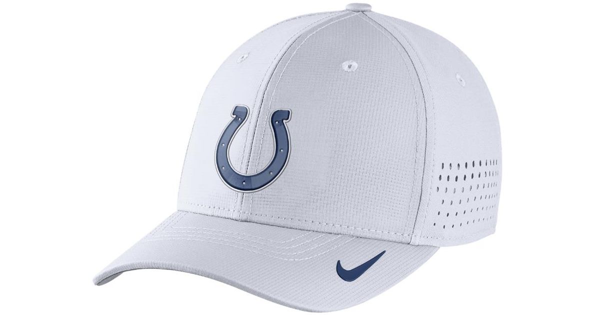 Nike Synthetic Swoosh Flex (nfl Colts) Fitted Hat in White for Men | Lyst