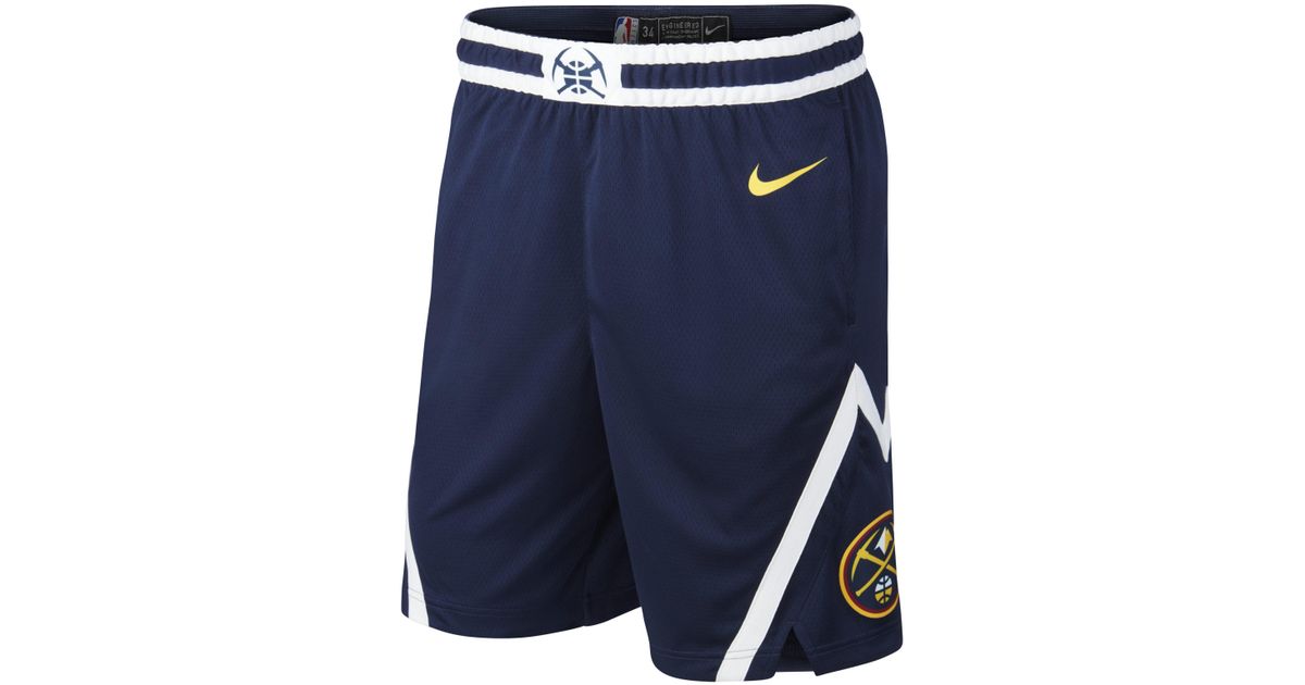 Nike Denver Nuggets Icon Edition Nba Swingman Shorts in Blue for Men - Lyst