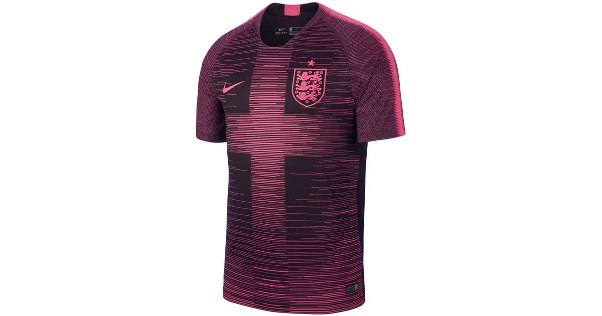 Nike England Stadium 2018/19 Pre-match Football Shirt in Pink for Men |  Lyst UK