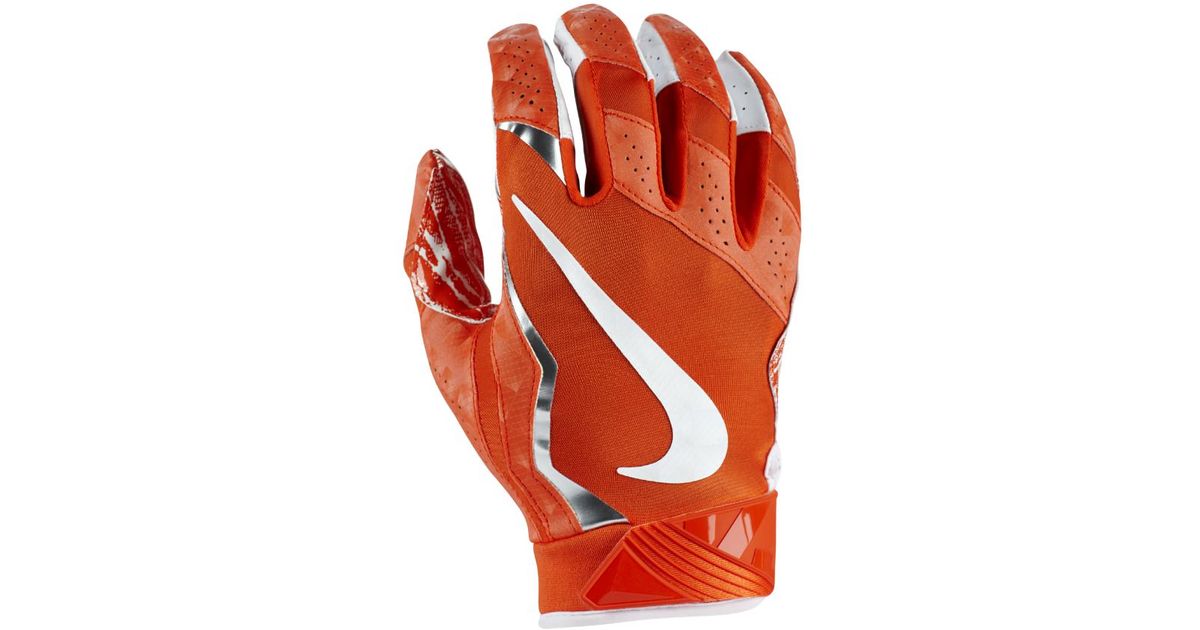 nike orange football gloves