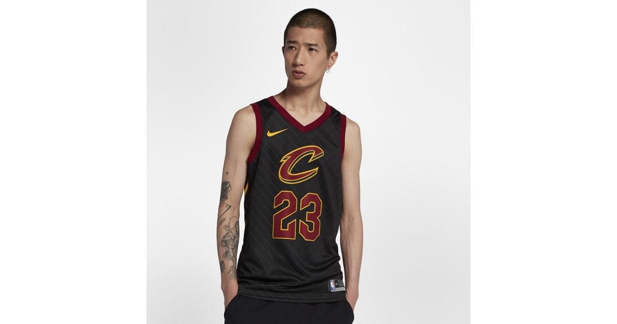 Nike Lebron James Statement Edition Swingman Jersey (cleveland Cavaliers)  Men's Nba Connected Jersey in Black for Men | Lyst