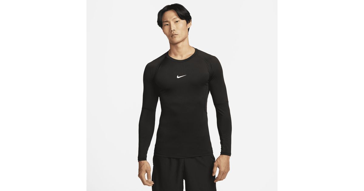 Nike Pro Men's Dri-FIT Tight Long-Sleeve Fitness Top. Nike ID