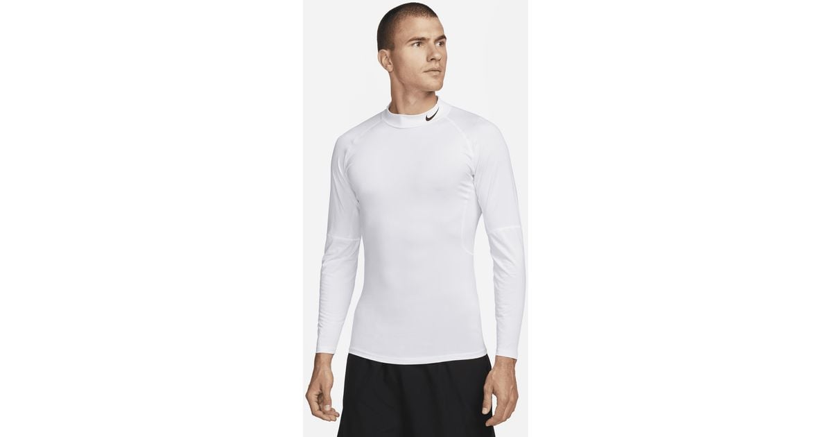 Nike compression mock sales long sleeve top