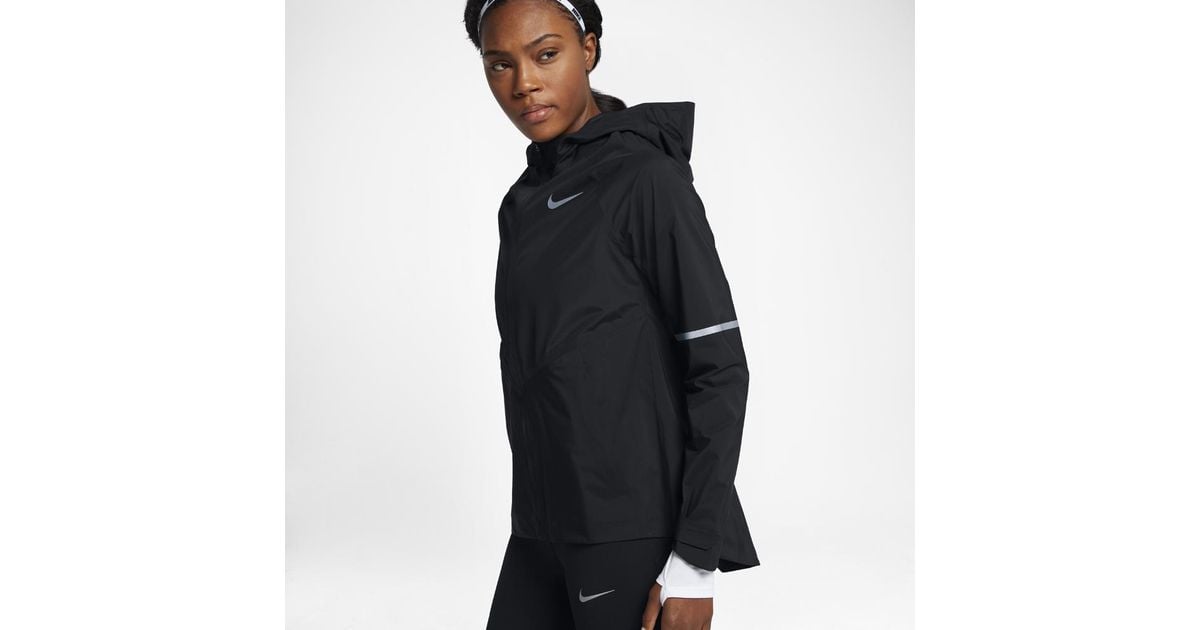 nike women's zonal aeroshield hooded running jacket