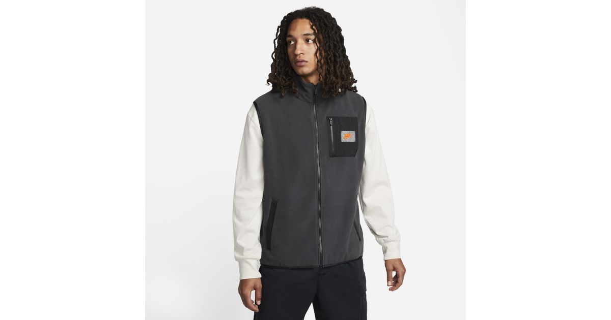 Nike Sportswear Thermafit Sports Utility Fleece Vest in Black for Men