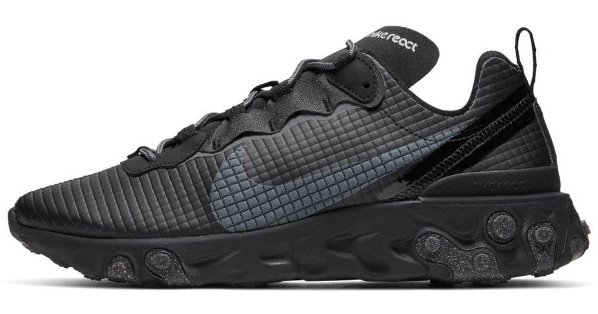 Nike Rubber React Element 55 Premium Shoe in Black for Men - Lyst
