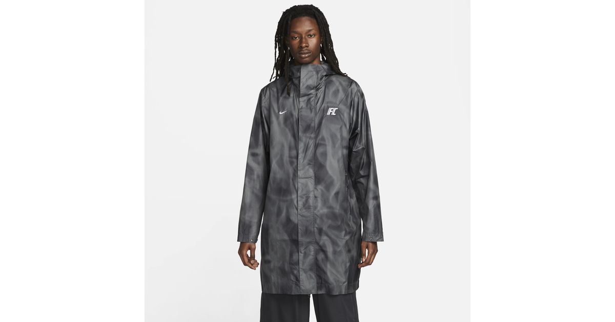 Nike Repel F.c. Woven Graphic Soccer Parka In Grey, in Gray for Men | Lyst
