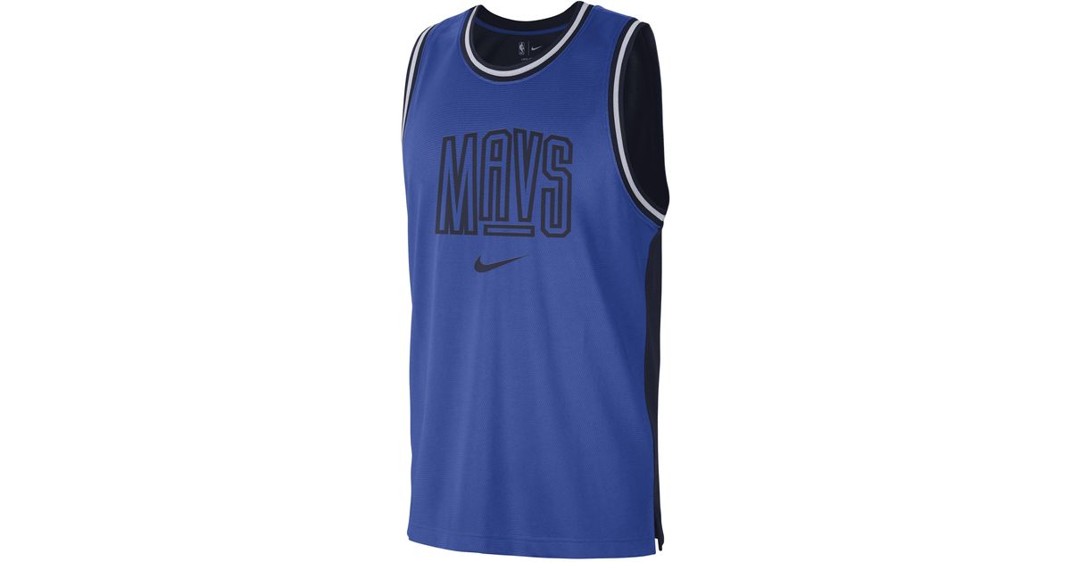 Nike Dallas Mavericks Courtside Drifit Nba Tank Top In Blue, for Men Lyst